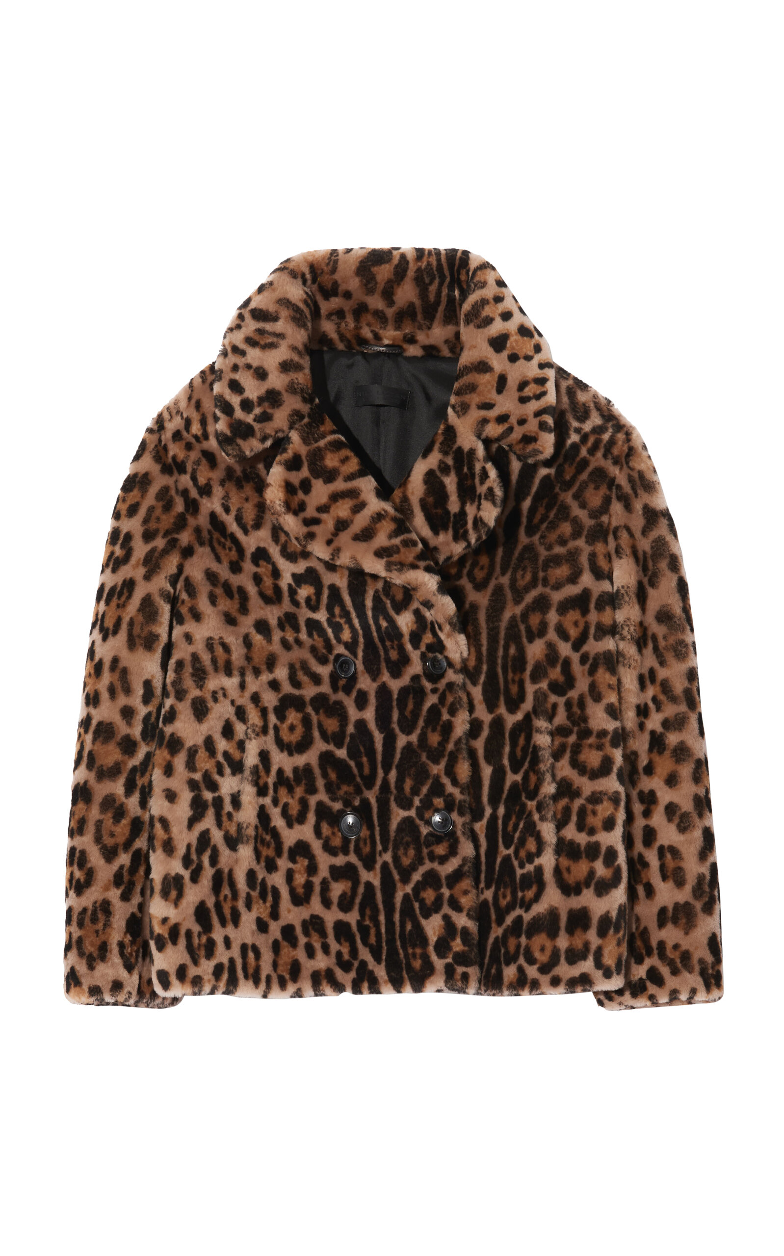 NILI LOTAN - Cleophee Short Animal-Print Shearling Coat - Brown - S - Moda Operandi