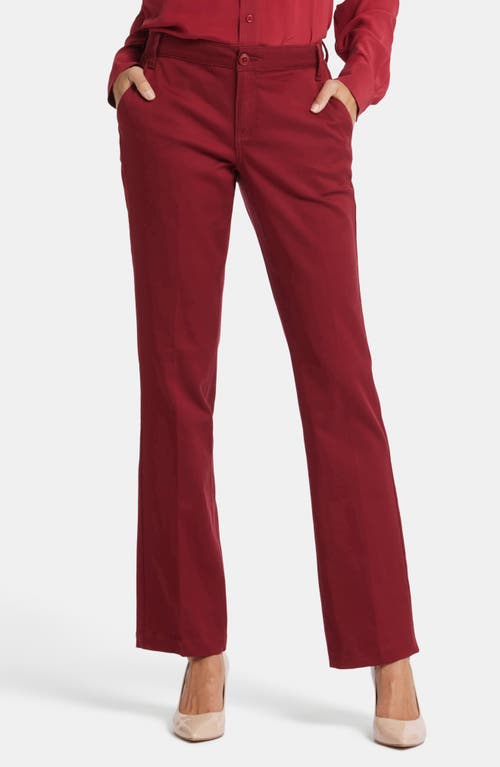 NYDJ Barbara Stretch Twill Bootcut Pants in Wild Currant at Nordstrom, Size 2