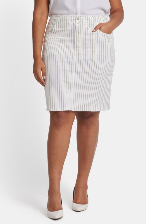 NYDJ Hollywood Pencil Denim Skirt in Beach Cruise Stripe at Nordstrom, Size 14W