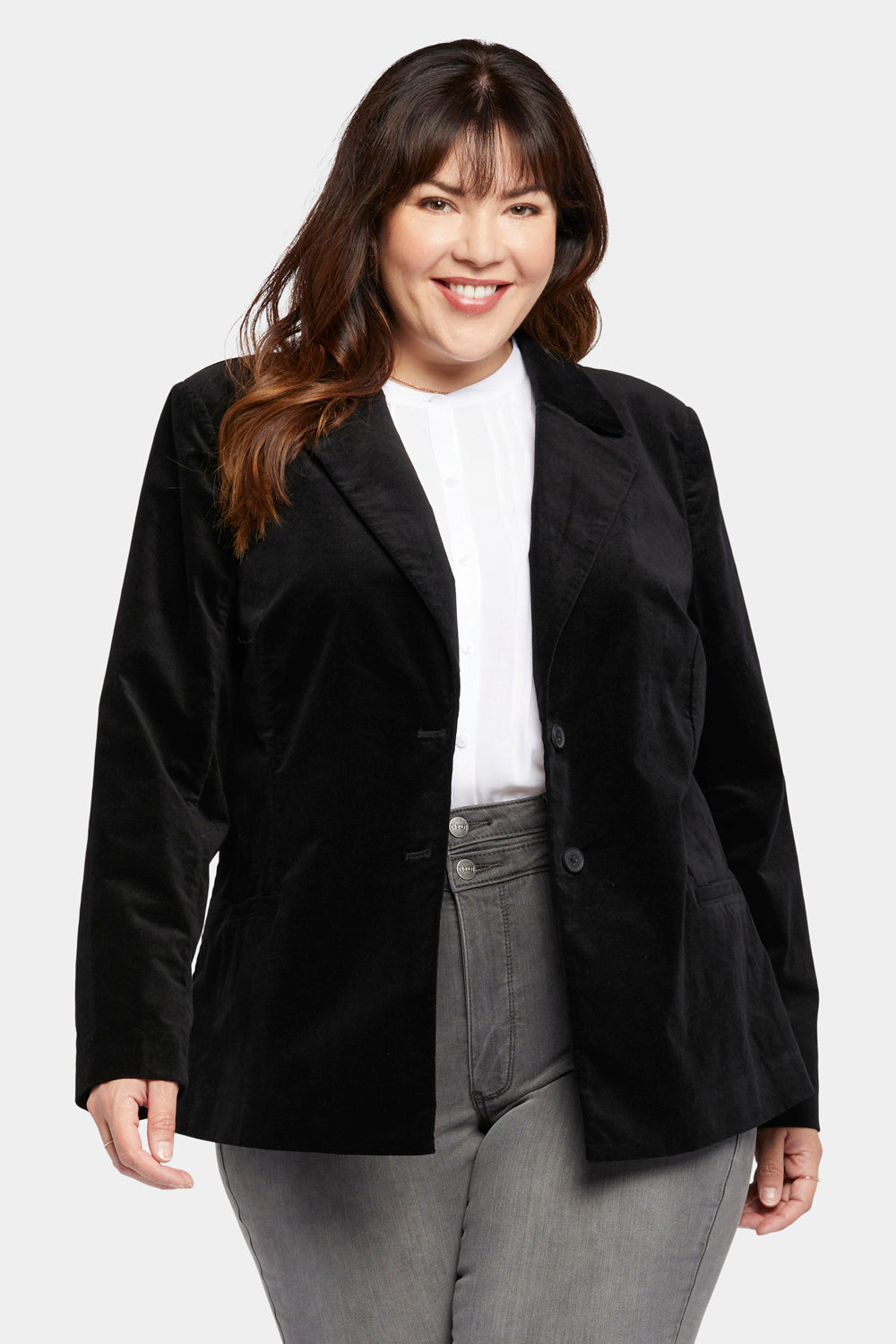 NYDJ Women's Classic Blazer Jacket In Plus Size in Black, Size: 0X