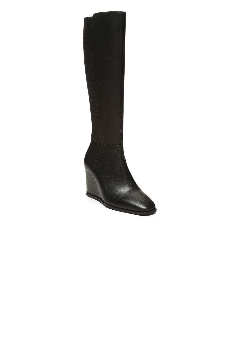 NYDJ Women's Jessica Wedge Boots in Black, Regular, Size: 5 | Leather