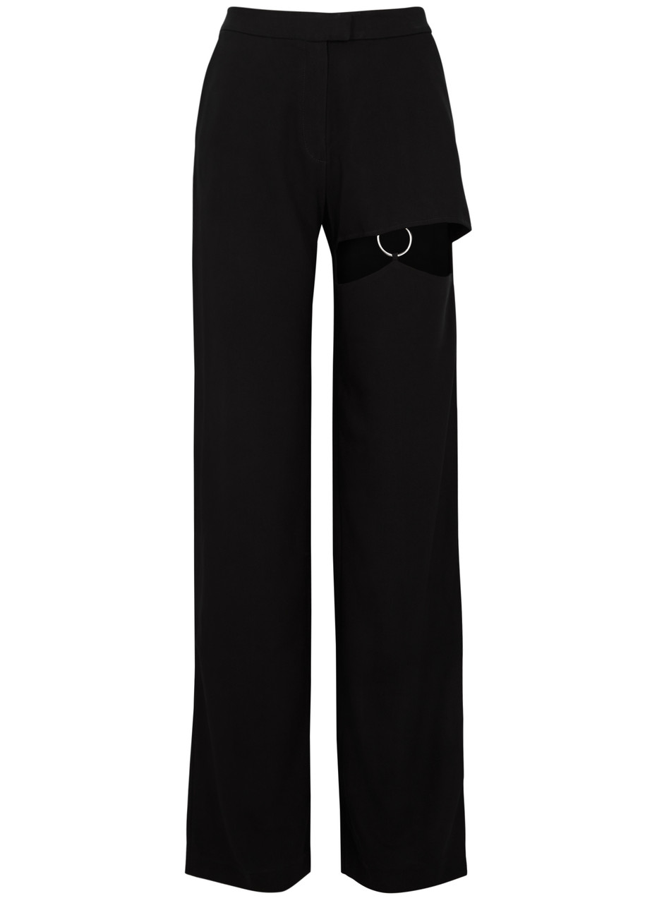 Nafsika Skourti Naughty Cut-out Straight-leg Trousers - Black - 14