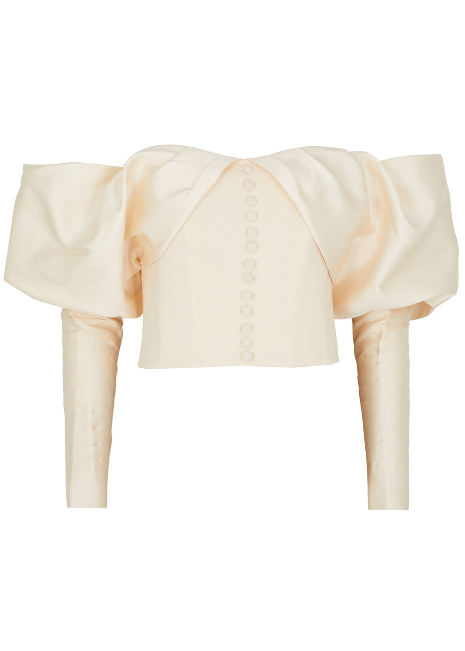 Nafsika Skourti Opera Off-the-shoulder top - Cream - 12