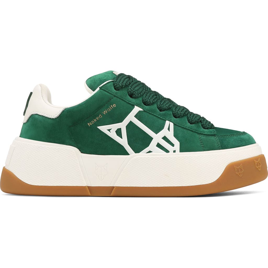 Naked Wolfe Sound Platform Skate Shoe in Ivy Green-Suede at Nordstrom, Size 7Us