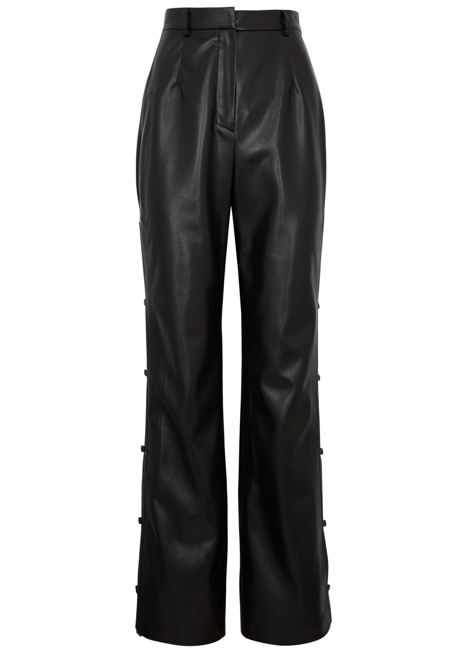 Nanushka Felina Faux Leather Trousers - Black - M (UK12 / M)