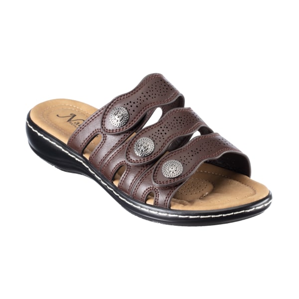 Natural Reflections Cami II Wedge Sandals for Ladies - Brown - 8