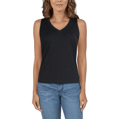 Natural Reflections Everyday REPREVE V-Neck Tank Top for Ladies - Moonless Night - S