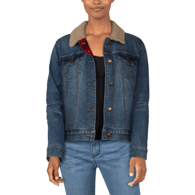 Natural Reflections Fleece-Lined Denim Jacket for Ladies - Denim - XL