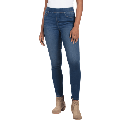 Natural Reflections Lucy Repreve Pull-On Denim Jeggings for Ladies - Medium Denim Wash - XS