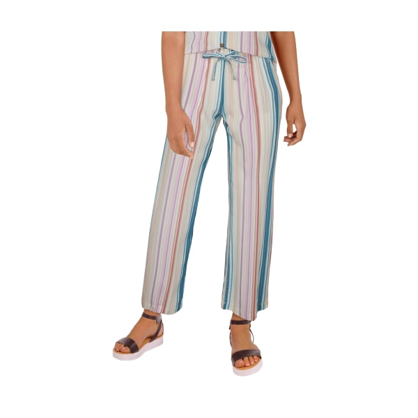 Natural Reflections Stripe Resort Wide-Leg Crop Pants for Ladies - Multi - XXL