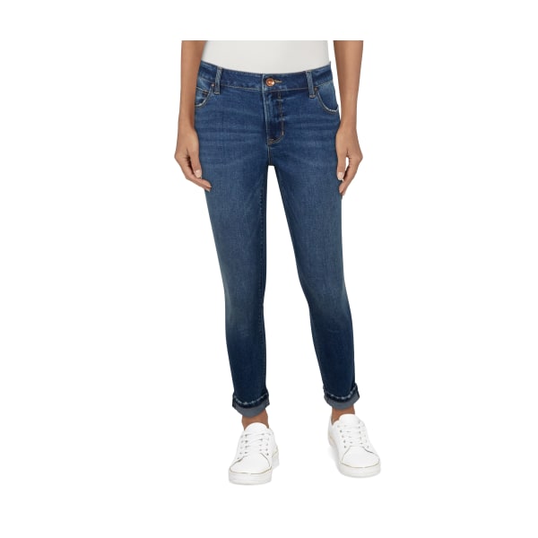 Natural Reflections Winston Cuffed Crop Jeans for Ladies - Dark Wash - 12