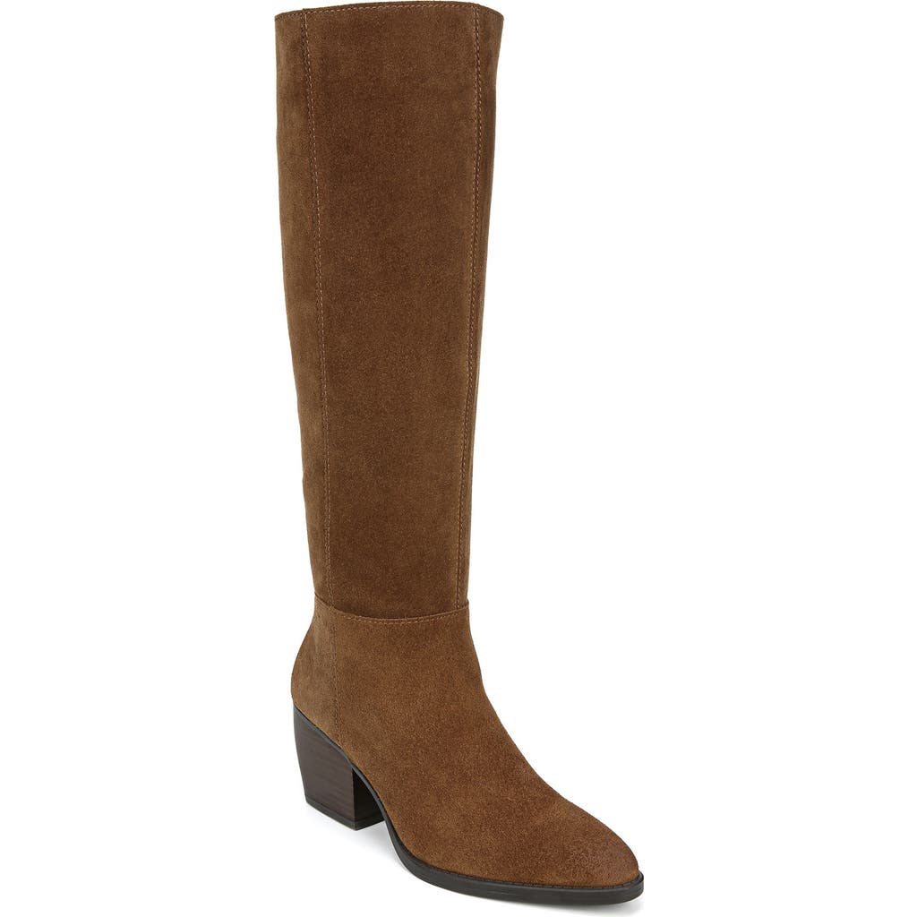 Naturalizer Fae Tall Boot in Saddle Tan Suede at Nordstrom, Size 6 Wide Calf