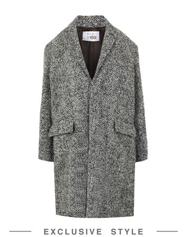 Naviglio Milano X Yoox Borghese-2 Woman Coat Grey Size 10 Virgin Wool, Polyamide, Alpaca wool, Mohair wool