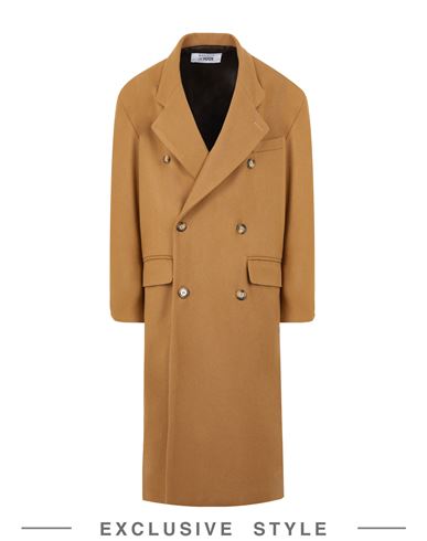 Naviglio Milano X Yoox Tonino-2 Woman Coat Camel Size 10 Wool, Polyamide