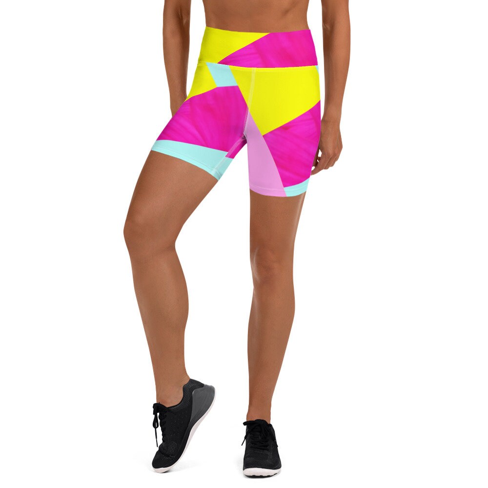 Neon Pastel Color Blocking Yoga Shorts/Short Leggings Booty /Biker