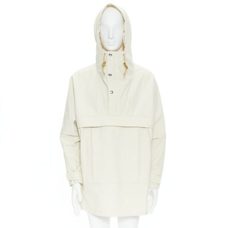 New Gucci North Face Light Beige Nylon Windbreaker Anorak Pullover Jacket S, Women's (Size XS)