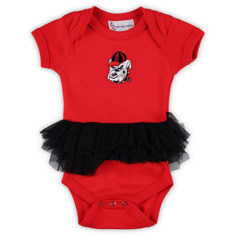 Newborn Two Feet Ahead Georgia Bulldogs Tutu Bodysuit Red, 6 Months Infant - NCAA Youth Apparel at Academy Sports