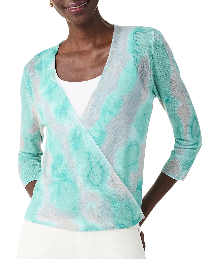 Nic+Zoe Water Color Waves Wrap Top