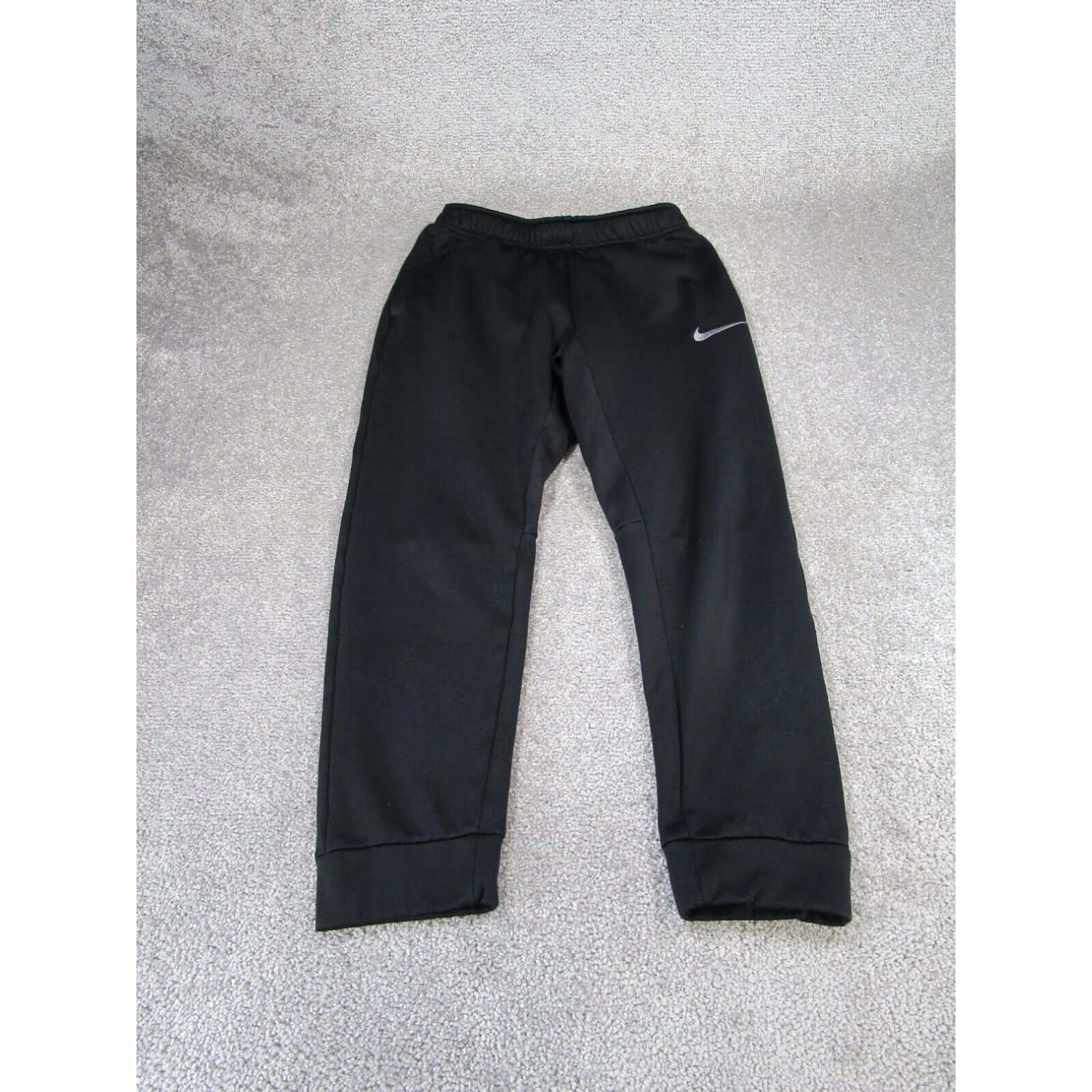 Nike Joggers Womens Small Thermafit Black Fleece Lined Sweatpants Gym in White (Size 28)