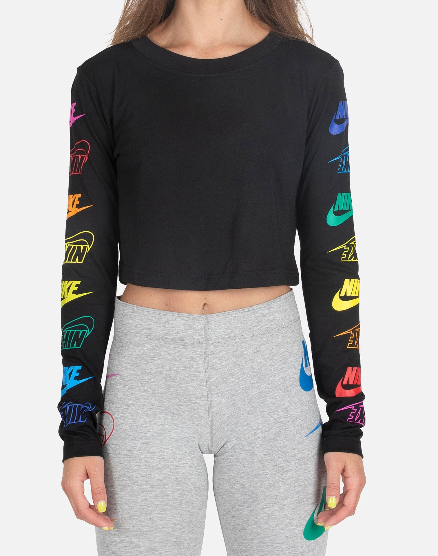 Nike NSW FUTURA FLIP LONG-SLEEVE CROP TOP