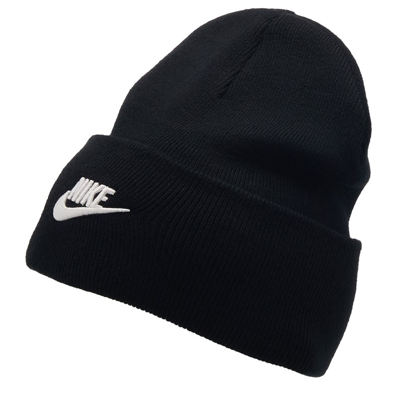 Nike Peak Futura Cuffed Beanie Knit Hat Shoes (Black/White) - Size 0.0 OT