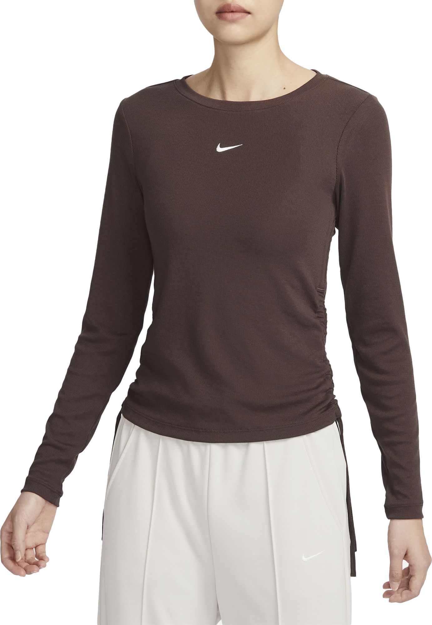 Nike Sportswear Women's Ribbed Long-Sleeve Mod Crop Top