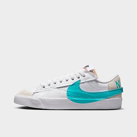 Nike Women's Blazer Low '77 Jumbo Casual Shoes in White/White Size 7.0 Leather/Suede