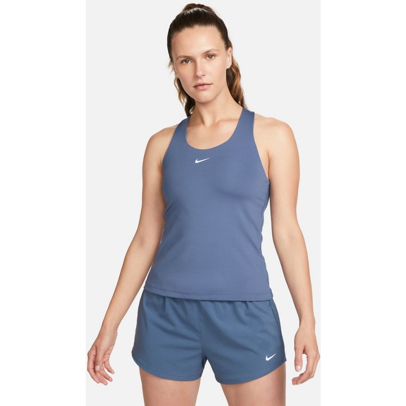 Nike Women's Dri-FIT Swoosh Bra Tank Top Diffused Blue/Diffused Blue/White, X-Small - Women's Athletic Performance Tops at Academy Sports