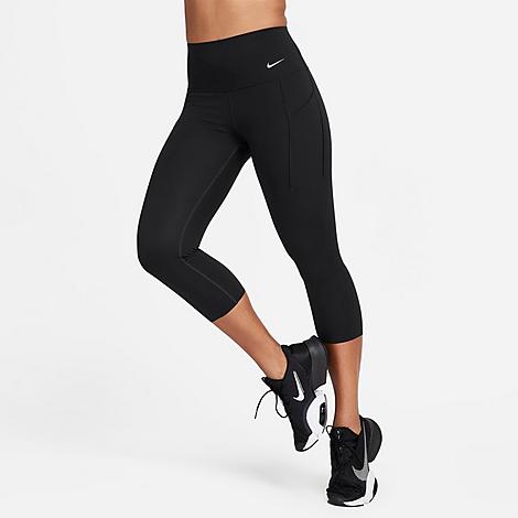 Nike Women's Dri-FIT Universa High-Waisted Cropped Leggings in Black/ Black Size XS Nylon/Spandex