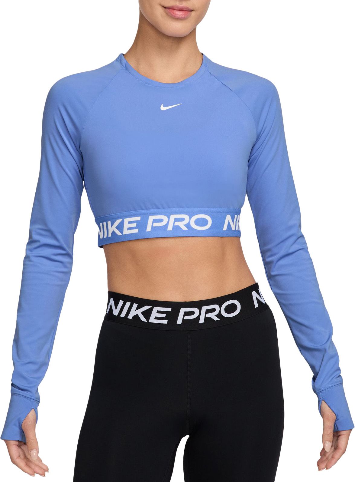 Nike Women's Pro Dri-FIT Cropped Long-Sleeve Top