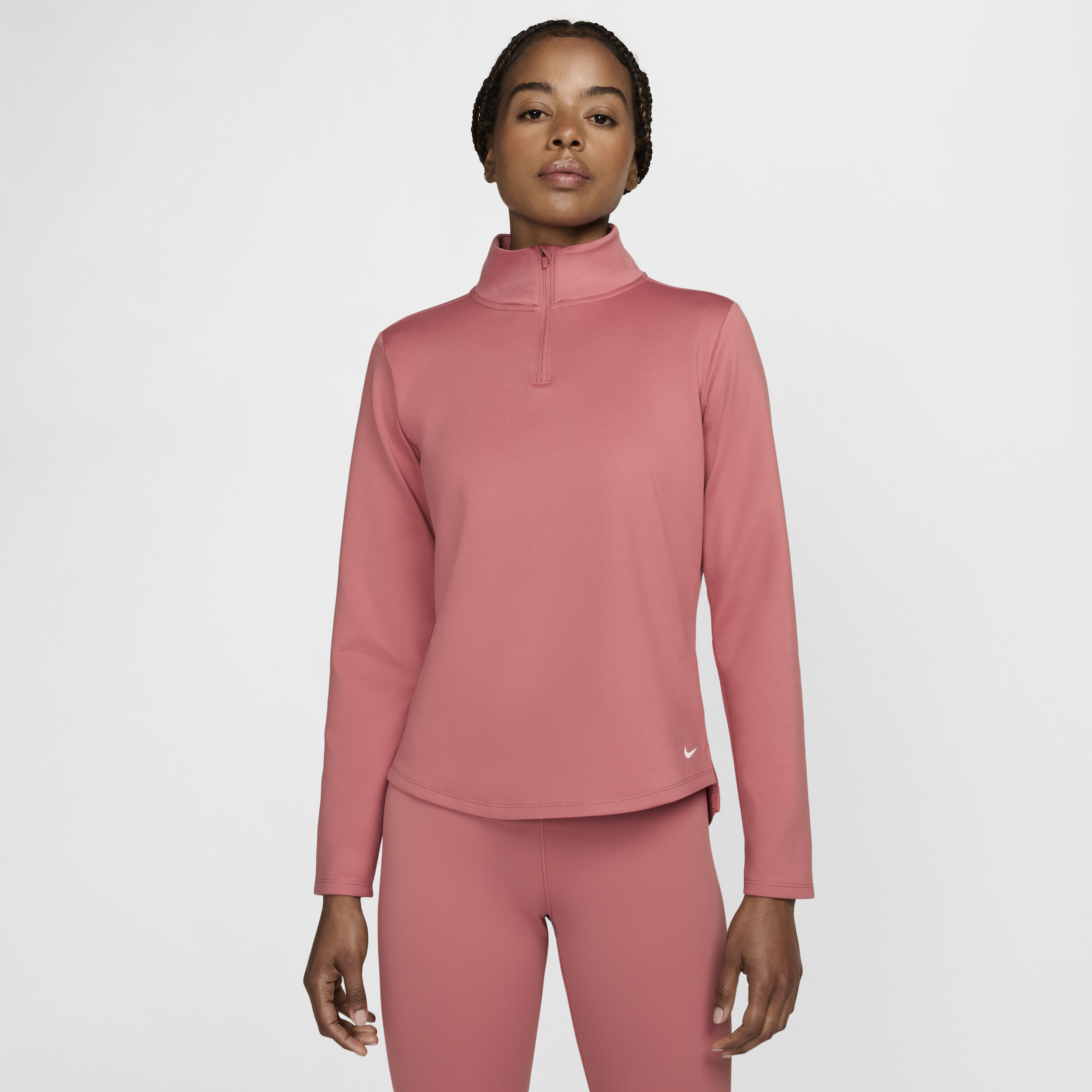 Nike Women's Therma-FIT One Long-Sleeve 1/2-Zip Top in Pink | DD4945-634