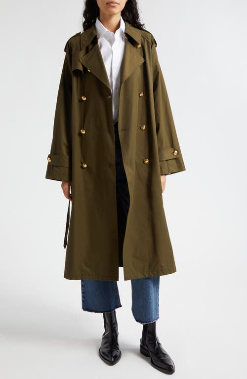 Nili Lotan Toussaint Trench Coat in Olive Green at Nordstrom, Size Small