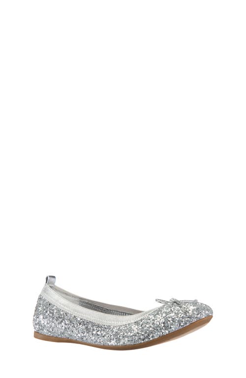 Nina Esther Ballet Flat in Silver Chunky Glitter at Nordstrom, Size 1 M