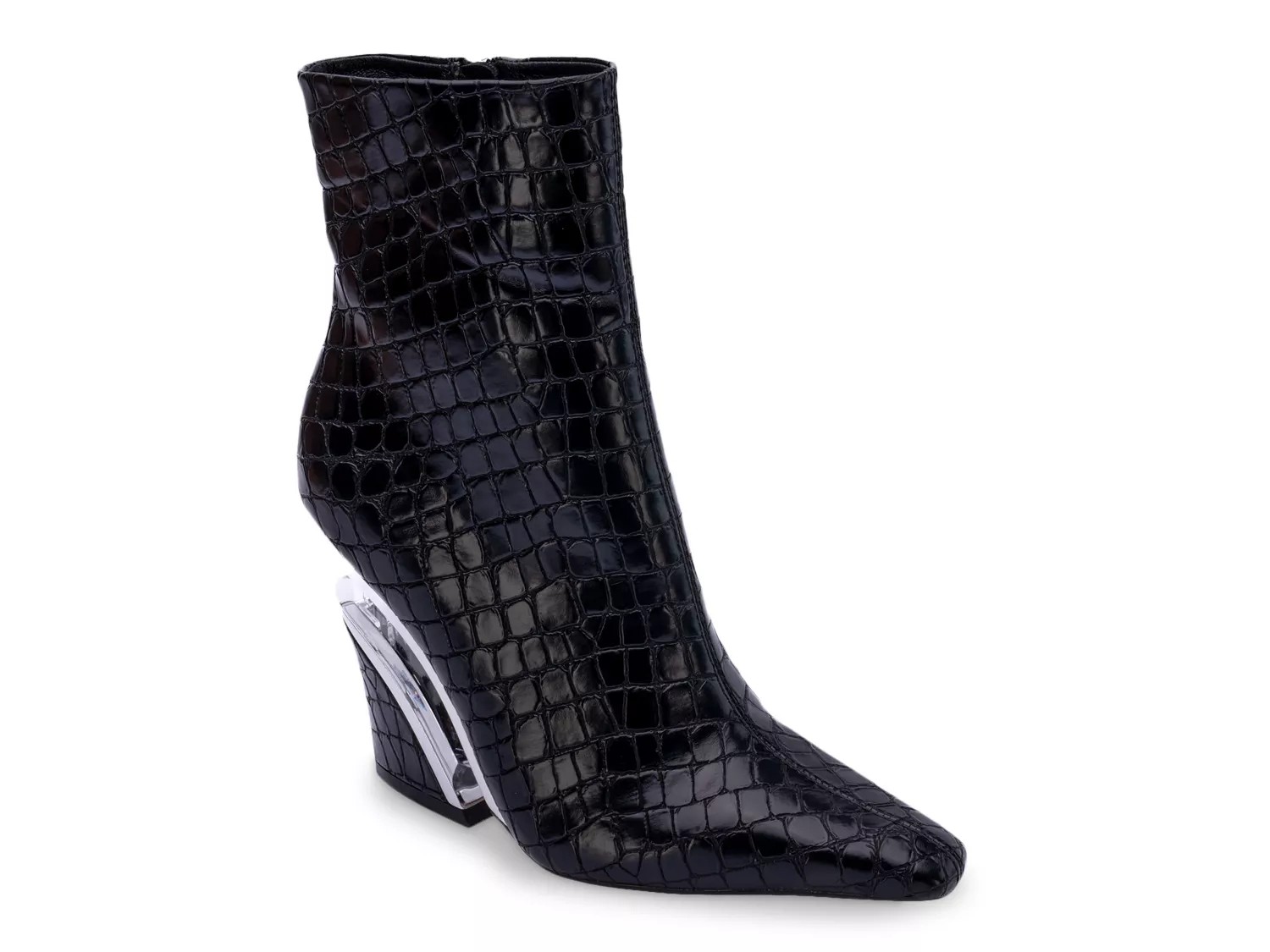 Ninety Union Via Bootie | Women's | Black Croc Print | Size 5 | Boots | Wedge