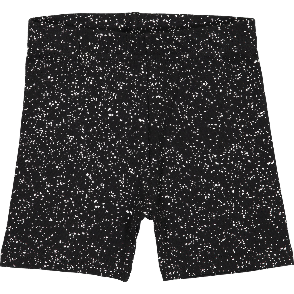 NoggiWear Metallic Speckle Shorties Leggings in Black Metallic at Nordstrom, Size 6M