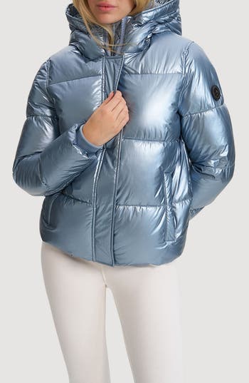 Noize Keva-M Hooded Puffer Jacket in Blue Metal at Nordstrom Rack, Size Large