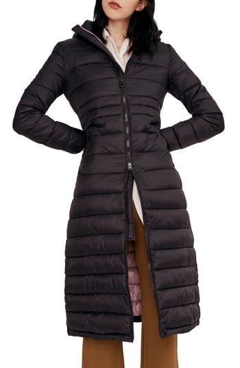 Noize Lightweight Long Puffer Coat in Black at Nordstrom Rack, Size X-Small