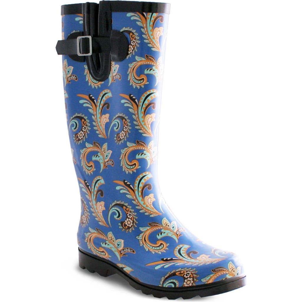 Nomad Puddles Waterproof Rain Boot in Blue Paisley at Nordstrom Rack, Size 6