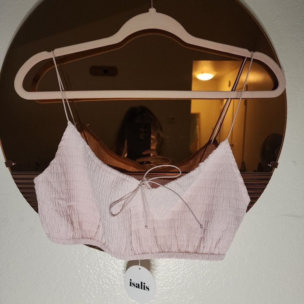 Non Signe Unsigned NWT Isalis Pastel Pink Crop Top, Women's (Size Medium)