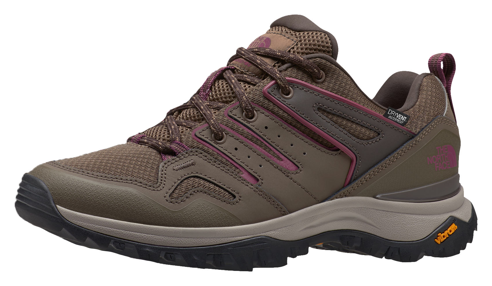 North Face Hedgehog Fastpack II Low Waterproof Hiking Boots for Ladies - Bipartisan Brown/Coffee Brown - 7.5M