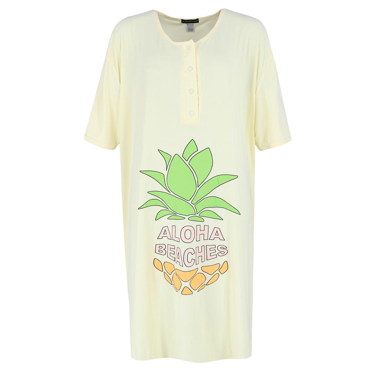 Not a Morning Person Women's Aloha Beaches Short Sleeve Night Shirt -