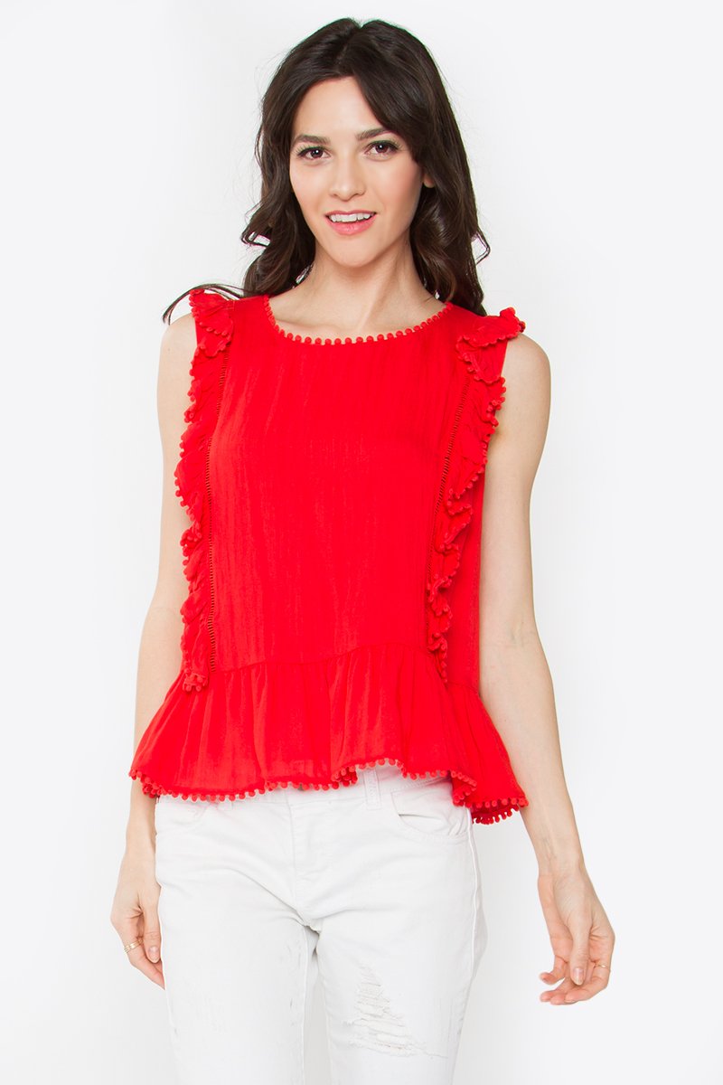 Nova Ruffled Peplum Top