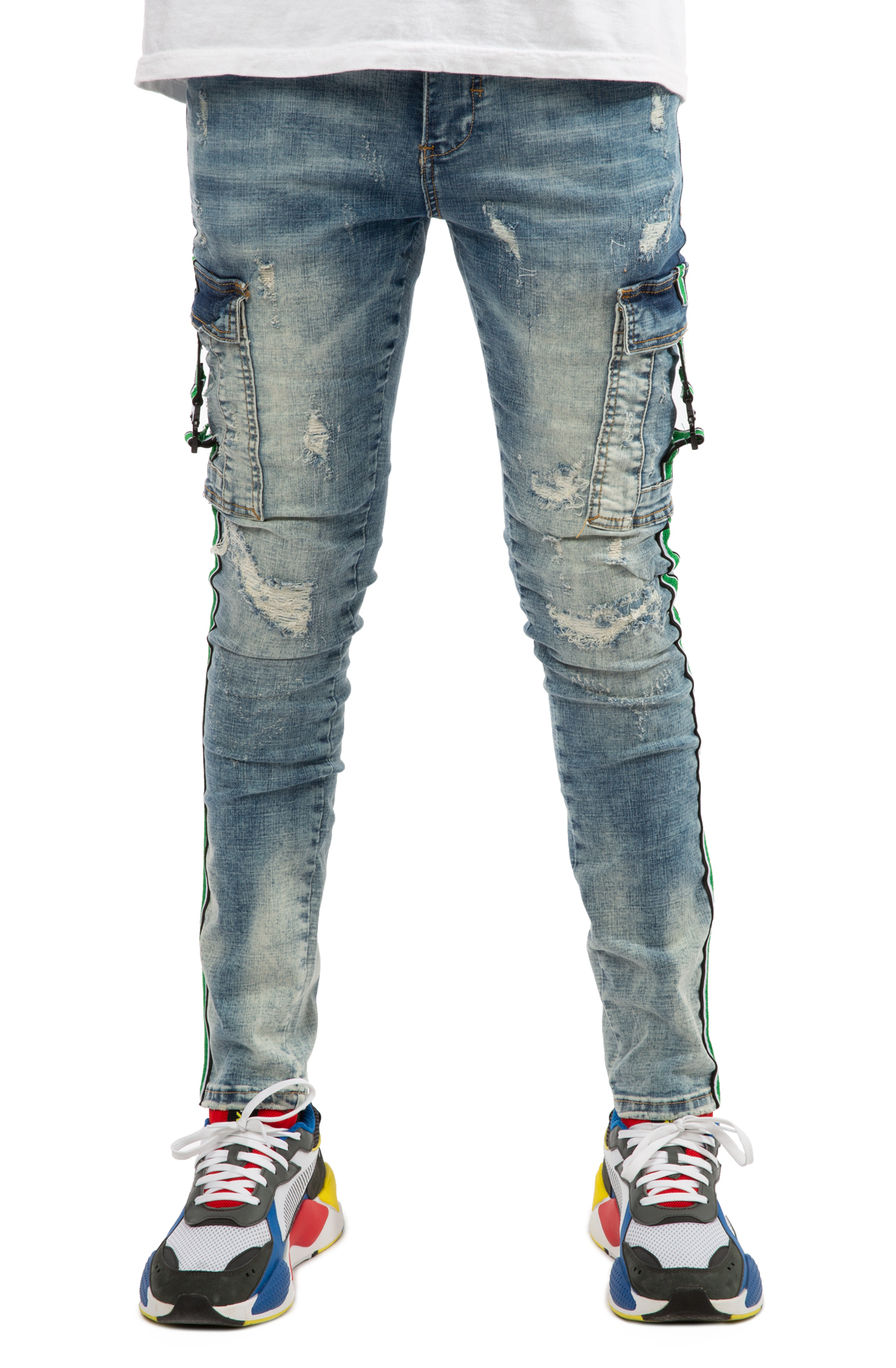 Oberon Cargo Stripe Jeans