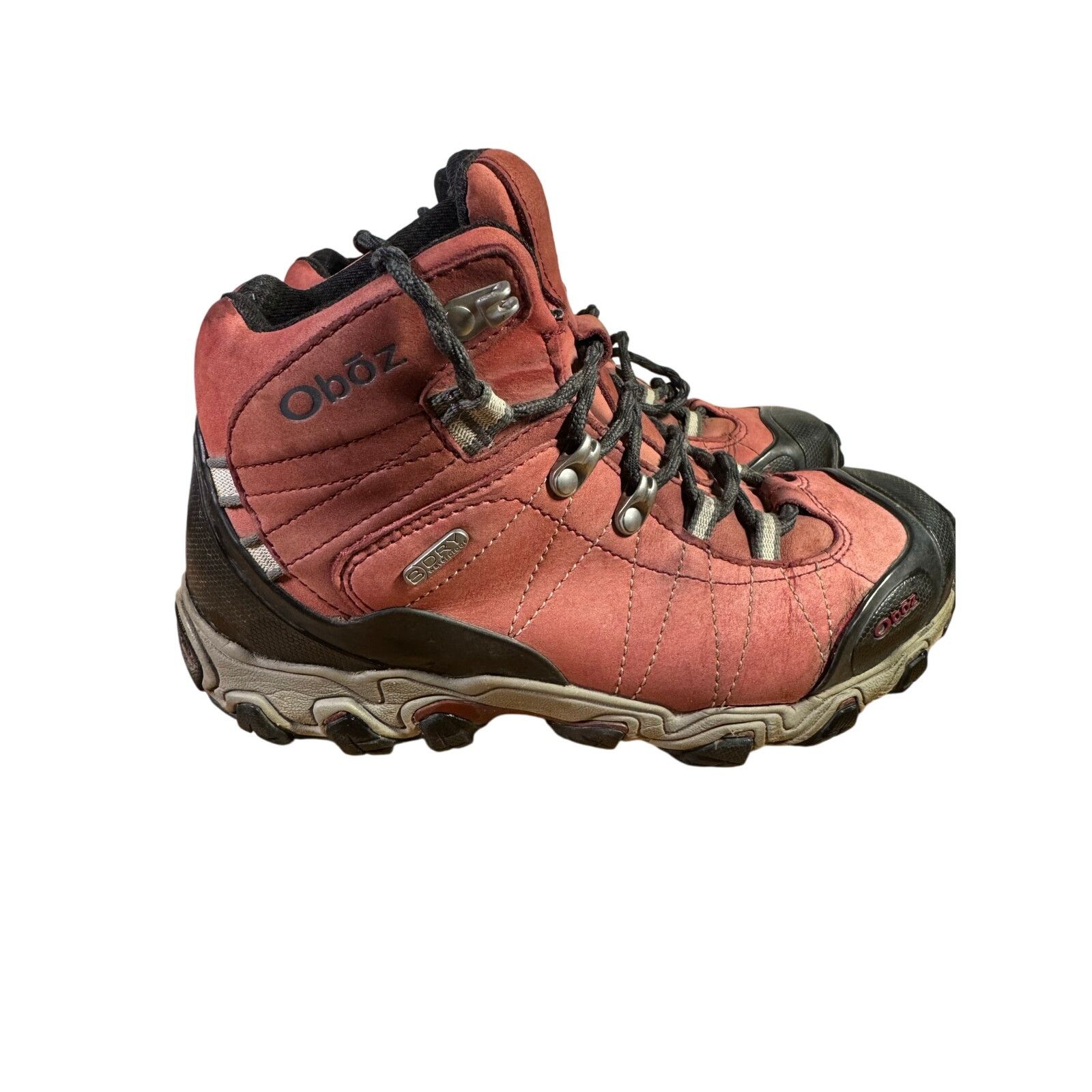 Oboz Bridger Bdry Waterproof Hiking Boots Size 7.5 in Red, Women's