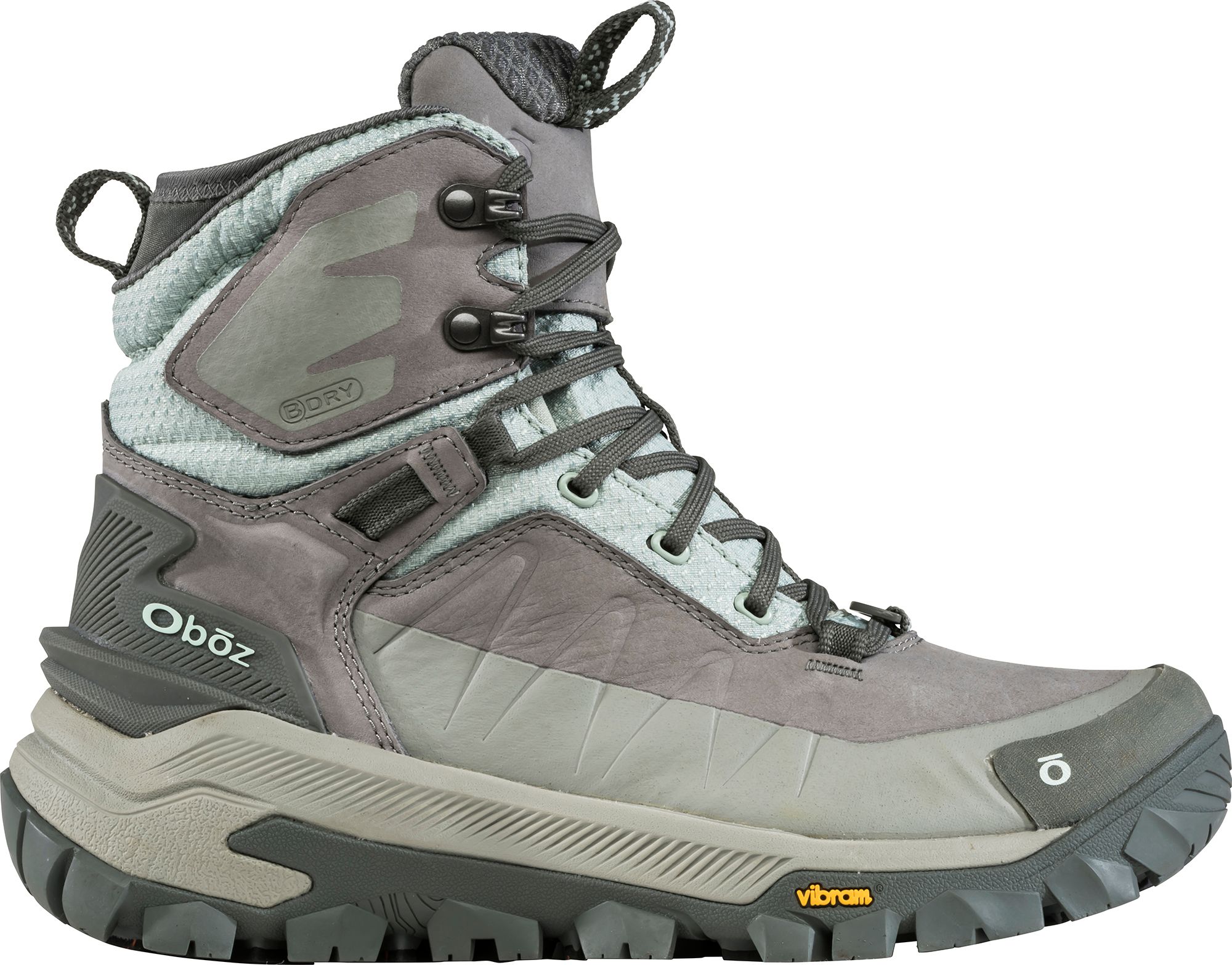 Oboz Women's Bangtail Mid Insulated 200g Waterproof Hiking Boots, Size 6, Winter Quartz