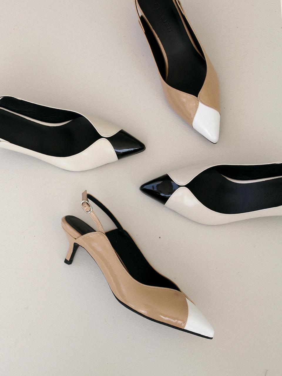 Odette Two Tone Slingback Shoes