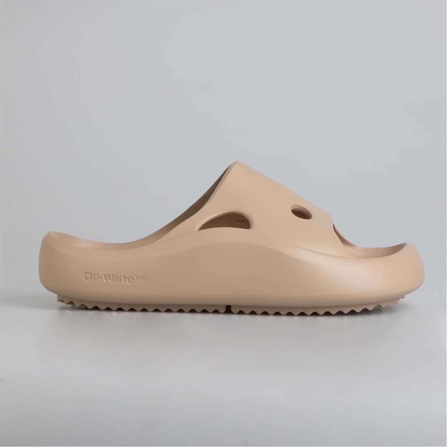 Off White O1G2R1Mq0125 Meteor Rubber Sliders In Light Camel, Women's (Size 10.5)