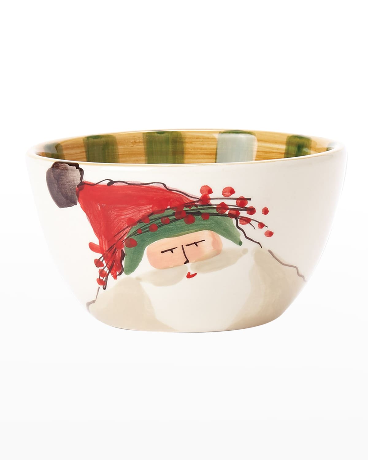 Old St. Nick Cereal Bowl Green Hat