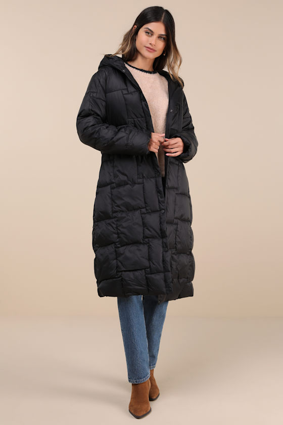 Ophelia Black Quilted Puffer Coat