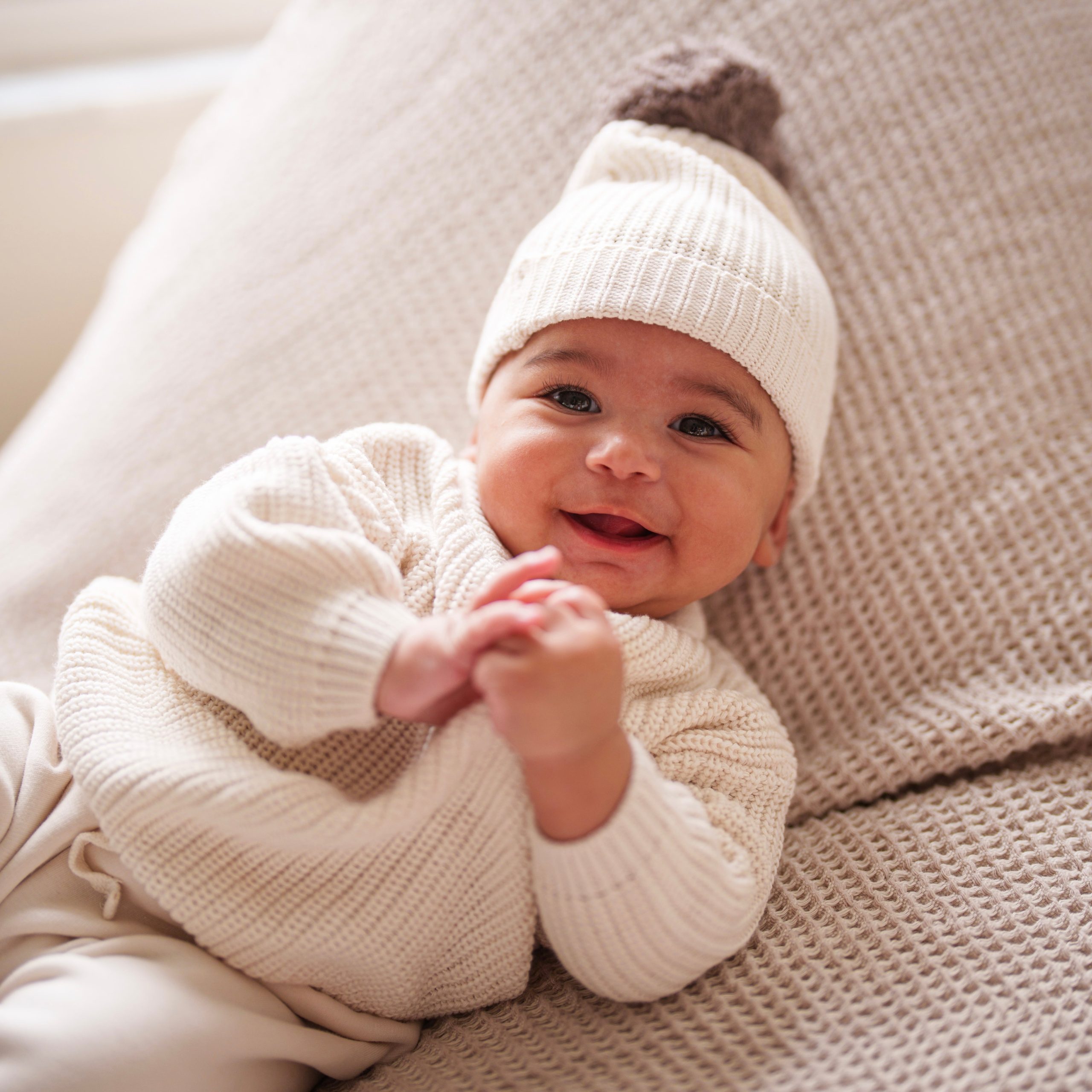 Organic Big Pompom Beanie